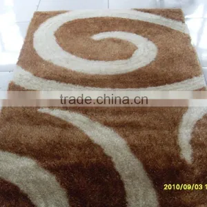 South Korea Silk Pure Color Rugs,hand Tufted Semi Circle Rug thumbnail-2