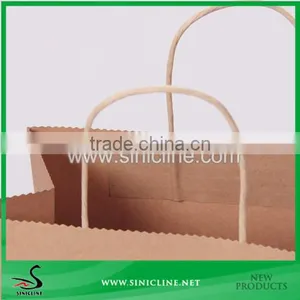 Sinicline Design Cheap Kraft Paper Bag With Black Logo Printed thumbnail-2