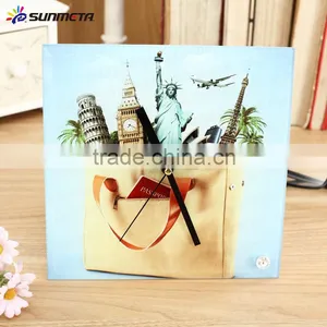 Sunmeta Factory Directly Blank Sublimation Square Glass Photo Frame With Clock BL-26 thumbnail-1
