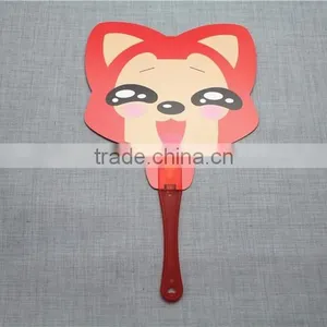 2016 Hot Selling pp Animal Print Hand Fan Small Hand Fan Advertising Fan for Children thumbnail-1