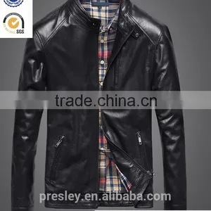 2016 New Style Men's Outdoor Leather Jacket With Cheap Price thumbnail-4