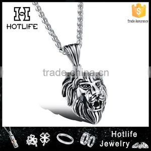 Hot Product Trends Gold Necklace Designs 2016 316L Stainless Steel Lion Necklace for Cool Men Quality Choice thumbnail-1