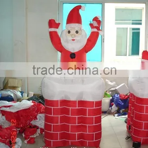 Inflatable Christmas Decoration Santa in Chimney With up and Down Movement thumbnail-1