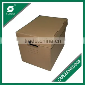 ACCEPT CUSTOM ORDER BROWN CORRUGATED CARDBOARD STORGE PACKING BOX WITH INSTRUCTIONS PRINTING thumbnail-1