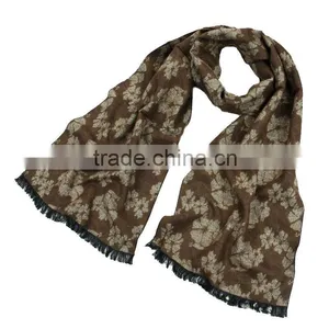 100% Silk Scarf Men Shawl With Tassel thumbnail-1