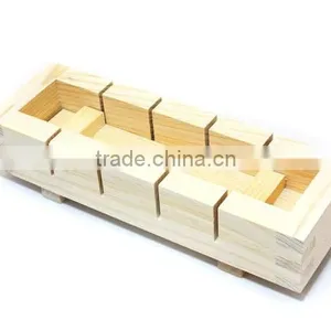 Kitchenware Sushi Tool With Press Solid Wood Sushi Maker Sushi Producer Sushi Making Mold Rectangle Wooden Sushi Mold Supplier's Choice thumbnail-1