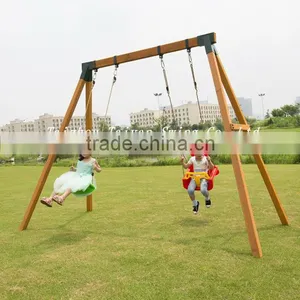 Simple Wooden Outdoor Swing Set TYS-S01 thumbnail-2
