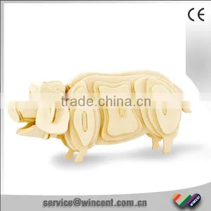 Pig Wooden 3D Puzzle thumbnail-1