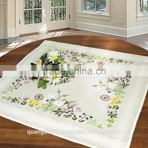 Hand Embroidery Table Cloth ,table Linen,Cutwork 100% Cotton Embroidered Tablecloth thumbnail-1