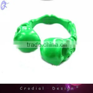 2013 Hot Sale Cheap Green Skull Design Skull Rings For Boy Fashion Jewelry thumbnail-1
