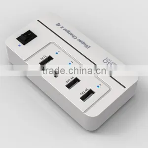 2015 NEW 20W 5V4A 4 Ports High Speed Desktop USB Wall and Travel Charger With Power IQ Technology(White) thumbnail-4