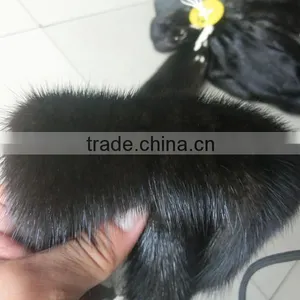 Factory Direct Black Color Sable Fur Skin / Real Tan Mink Fur Skin thumbnail-2