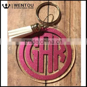 Fashion Monogram Tassel Keychain thumbnail-3