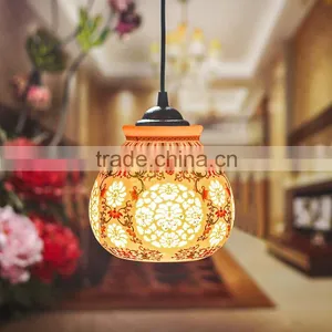 Jingdezhen Hollow Pastel Led Living Room Furniture Pendant Lights thumbnail-6