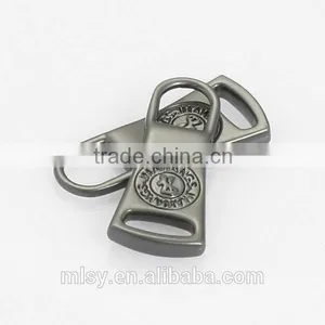 Embossed Gold Brass Zipper Puller for Garments Brightness B1-80009 thumbnail-3