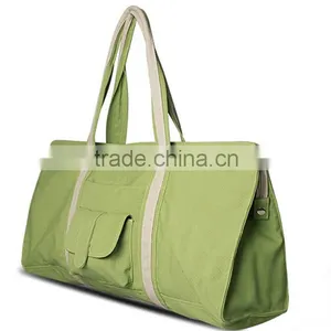 2015 New Custom High Quality Large Capacity Tote and Sling Shoulder Cotton Canvas Yoga Bag for Women thumbnail-3