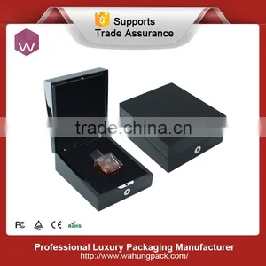 Luxury High Black Lacquer Wooden Perfume Bottle Box thumbnail-1