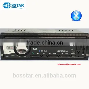 High Quality 12V 1 Din Fixed Panel Car Audio Mp3 cd Player Adapter With Bluetooth Usb TF Mmc fm Radio Receiver thumbnail-1