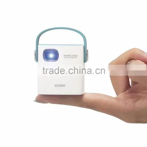 ICODIS M100 Projector, DLP Pico Home Theater, WIFI Wireless Connectivity,1.7" Portable Size & 120" Display, 30,000 Hour LED thumbnail-1