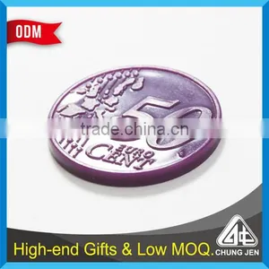 Best Selling Cheap Custom Blank Euro Supermarket Trolley Coin Plastic thumbnail-4