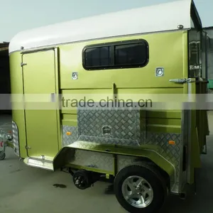 2 Horse Straight Load Trailer With Kitchenette Bunk Beds Inside thumbnail-3