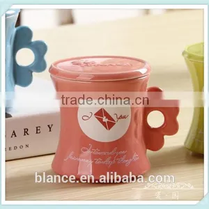 Ceramic Four-leaved Clover Mug Leaf Design Handle thumbnail-2