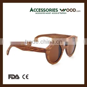 High Quality Zebra Wood Sunglasses With Fashion Style and 100% Handmade Wood Sunglasses in 2016 for Men & Women thumbnail-3