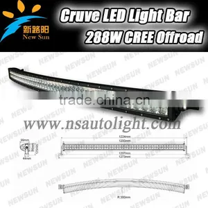 CURVED LED LIGHT BAR 288W IP68 Waterproof Curved Led Light Bar Offroad Led Light Bars Also for Atv, Utv for Jeeps thumbnail-1