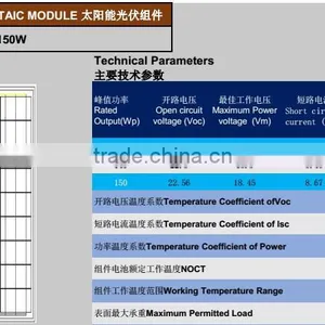 18v Poly Silicon Solar Panel 155W for Home thumbnail-3