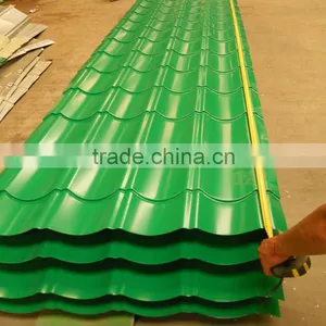 Green Aluminum Zinc Coated Tile in Construction thumbnail-1