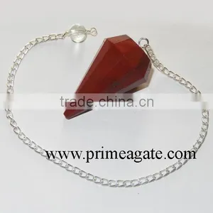 Agate Pendulum - Red Jasper Pendulum : Gemstone Pendulums thumbnail-4