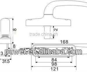 Aluminum Alloy Window and Door External Window Handle 80118920 Aluminum Casement Window Handle Door Locks and Handles thumbnail-2