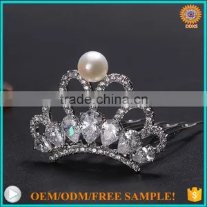 2016 Latest Fashion Freshwater Pearl Crown Jewelry Hair Accessories thumbnail-1