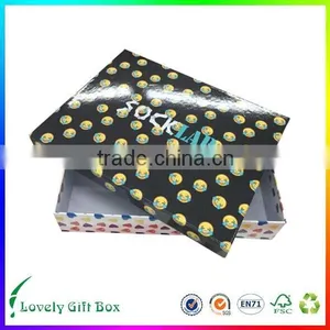 Cheap Handmade Cardboard Colourful Custom 7pk Sock Gift Packaging Box thumbnail-1