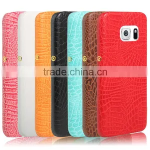 Leather Back Cover Case for Samsung Galaxy s7 S7edge Ultra Thin Crocodile Pattern PU Leather Hard Back Cover thumbnail-1