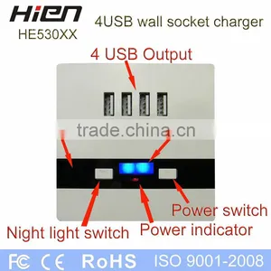 Best Selling Usb Socket Wall Switches and Sockets With 4 Usb Port thumbnail-5