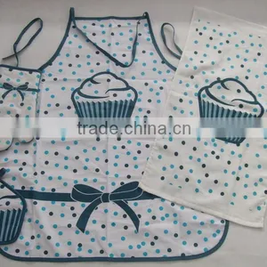 Towel Pot Holder Glove Cake Design Apron Set thumbnail-1