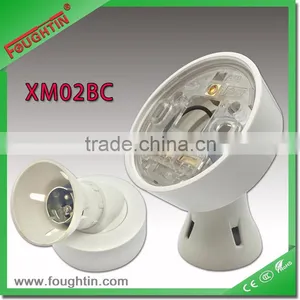 B22 Lamp Holder White Color Angled Electric Lamp Holder thumbnail-1