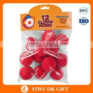 Circus Party Halloween Costume Red Foam Clown Nose By Party Suppliers thumbnail-5