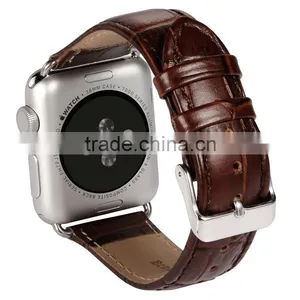 Handmade 100% Crocodile Alligator Genuine Leather for Apple Watch Strap thumbnail-3