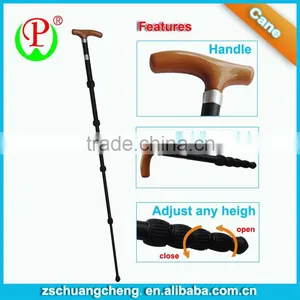 Adjustable Light Weight Wooden Walking Stick for Elderly thumbnail-1
