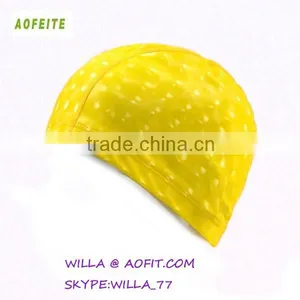 2015 New Product Unisex Silicone Pure Color Elastic Waterproof Swimming Cap thumbnail-3