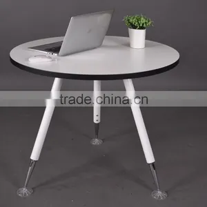 Easy Assembly Modern Design Office Round Desk Wood Steel thumbnail-6