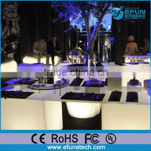 Outdoor Party Decorative Rgb Cube Glowing Light, Plastic Illuminated Lighted Cube Tables thumbnail-1