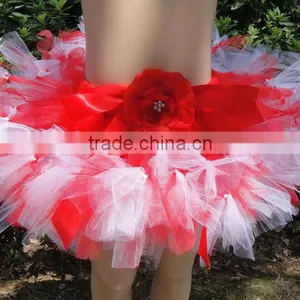 Hot Sale Baby Handmade Pettiskirts Hand Weave Pettiskirts Tutu Dress With Flower Design thumbnail-6