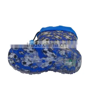 Boys Football Print Lighted Up PVC Rain Boots thumbnail-2