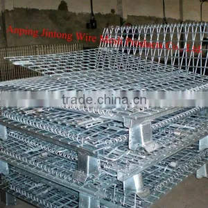 Stacking and Stacking and Folding European Wire Mesh Container thumbnail-1