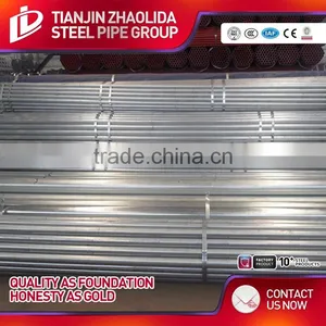 High Quality ASTM A106 GR A B ERW Hot Dipped & Pre Galvanized Steel Pipe & Tube From Tianjin Mill thumbnail-2