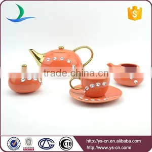 Ceramic Coffee Set Tea Sets With Gold Plated For Hotel thumbnail-1