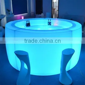 Illuminated Led Bar Furniture/multicolor Change Led Bar Table/led Round Bar Counter thumbnail-3